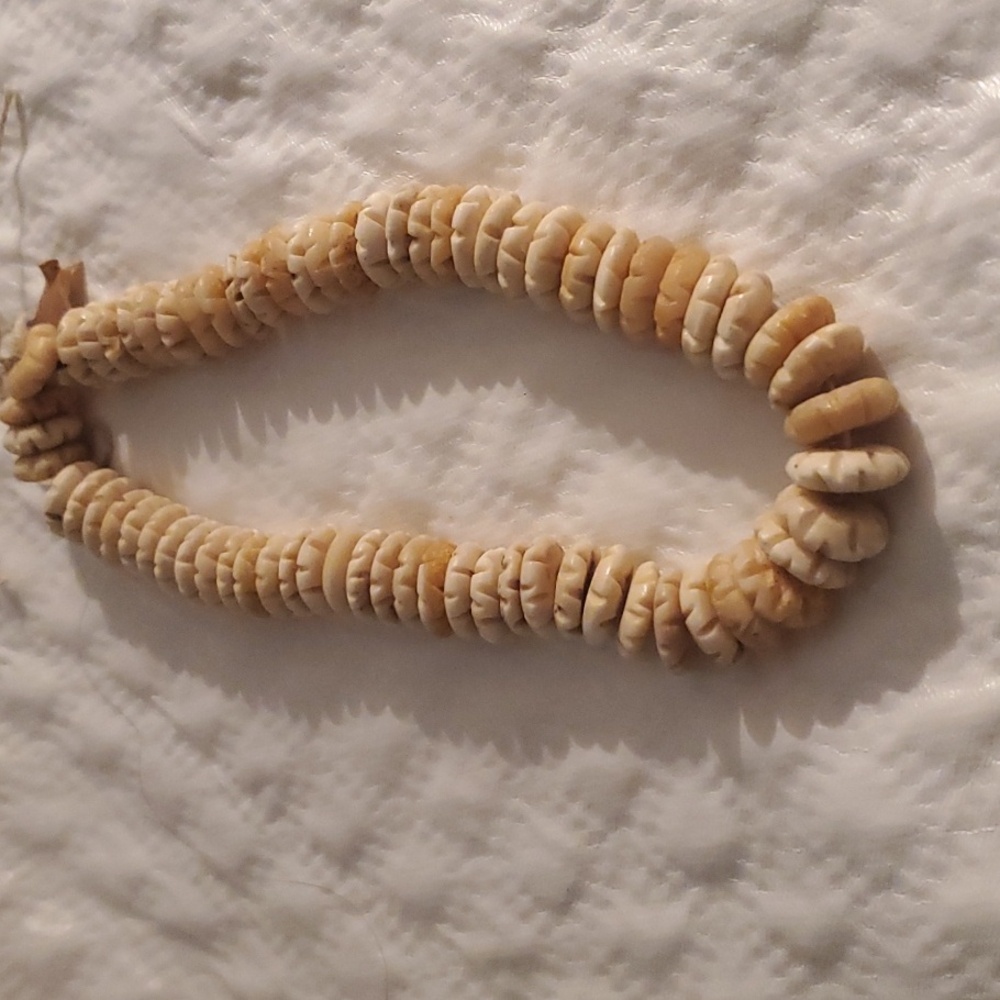 Vintage bone Bead necklace strand